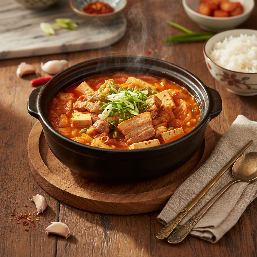 Kimchi Jjigae (Koreanischer Kimchi-Eintopf)