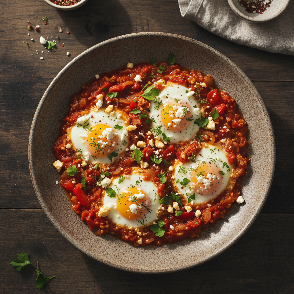 Deutsche Shakshuka mit Feta (German Shakshuka with Feta)
