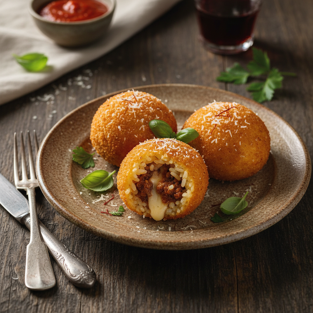 Arancini Siciliani (Sizilianische Reisbällchen)