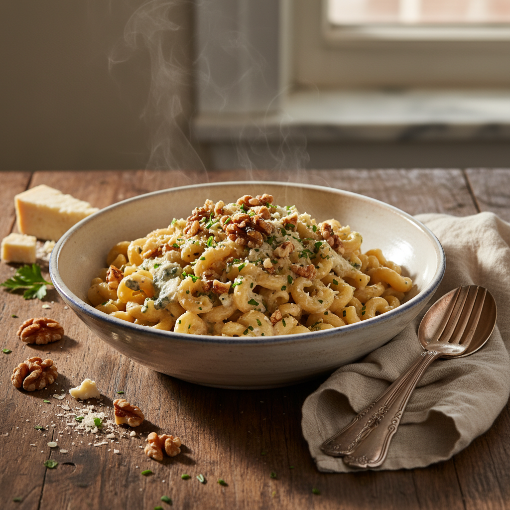 Creamy Gorgonzola Pasta with Toasted Walnuts