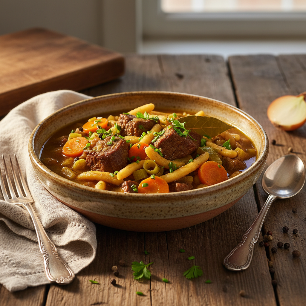 Gaisburger Marsch (Swabian Beef and Spätzle Stew)