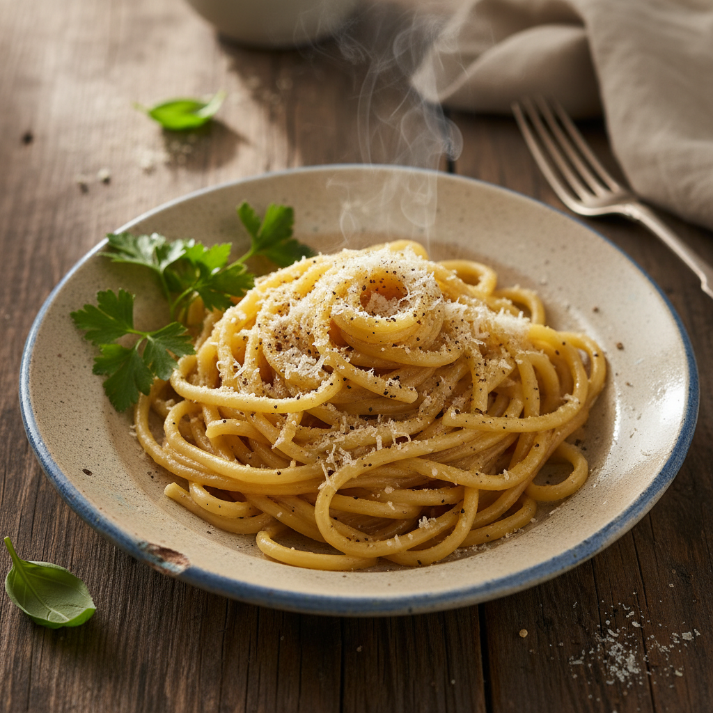 Cacio e Pepe (Cheese and Pepper Pasta)