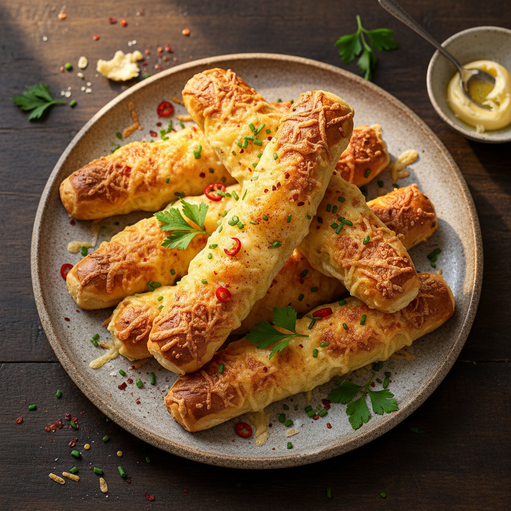 Spicy Cheese Pretzel Sticks