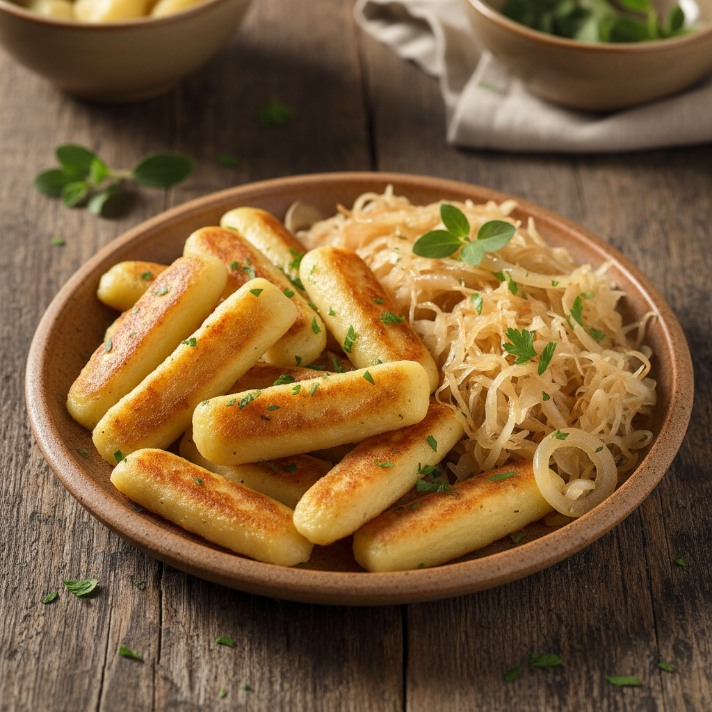 Schupfnudeln mit Sauerkraut (Potato Noodles with Sauerkraut)