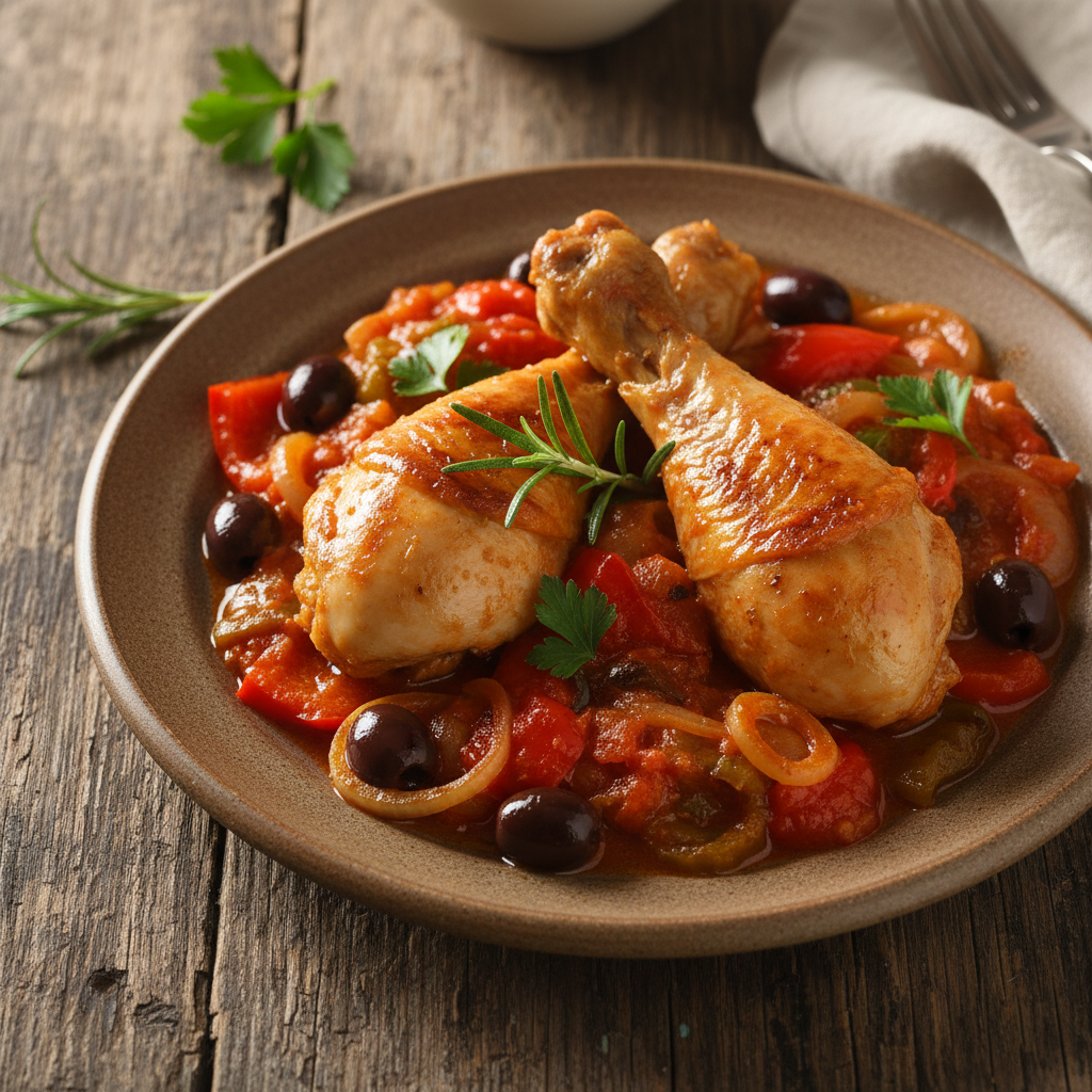 Pollo alla Cacciatora (Hähnchen nach Jägerart)