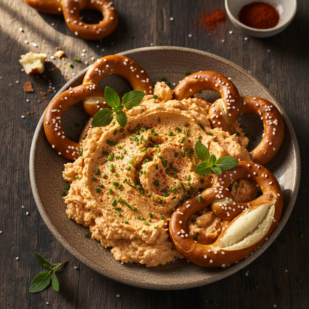 Obatzda mit Brezn (Bavarian Cheese Spread with Pretzels)