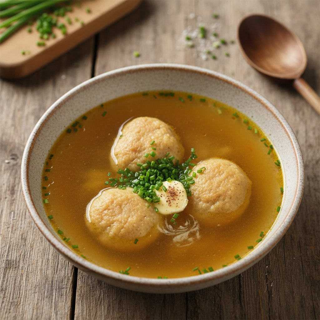 Grießnockerlsuppe (Semolina Dumpling Soup)