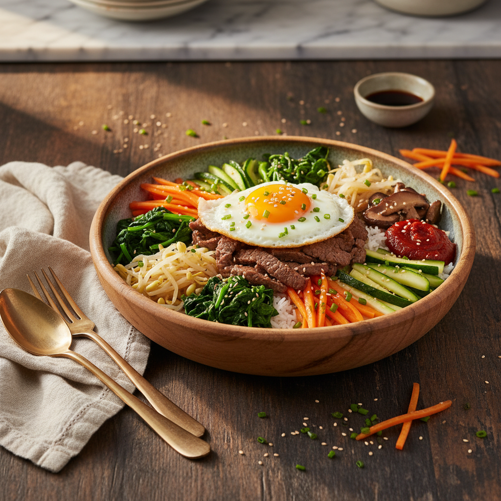 Bibimbap (Koreanische Reis-Schüssel)