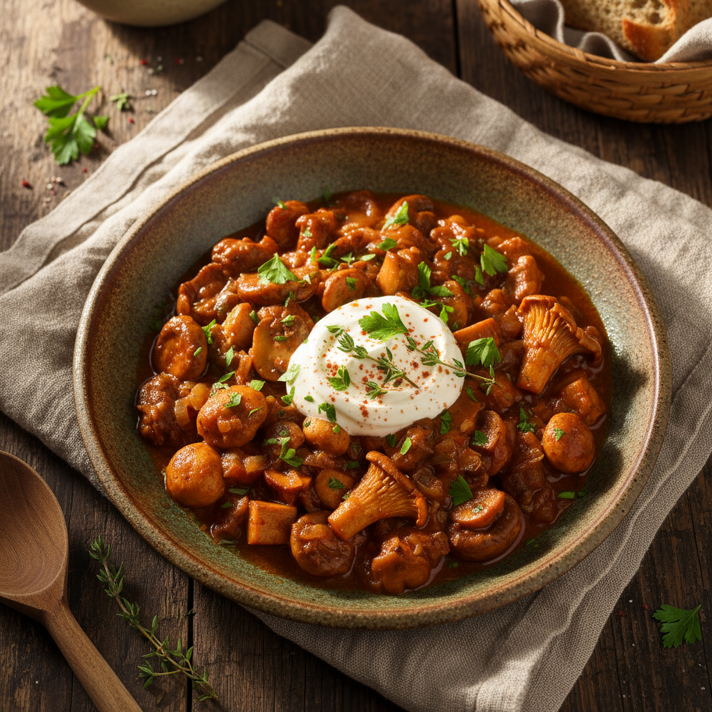 Herzhaftes Pilzgulasch (Hearty Mushroom Goulash)