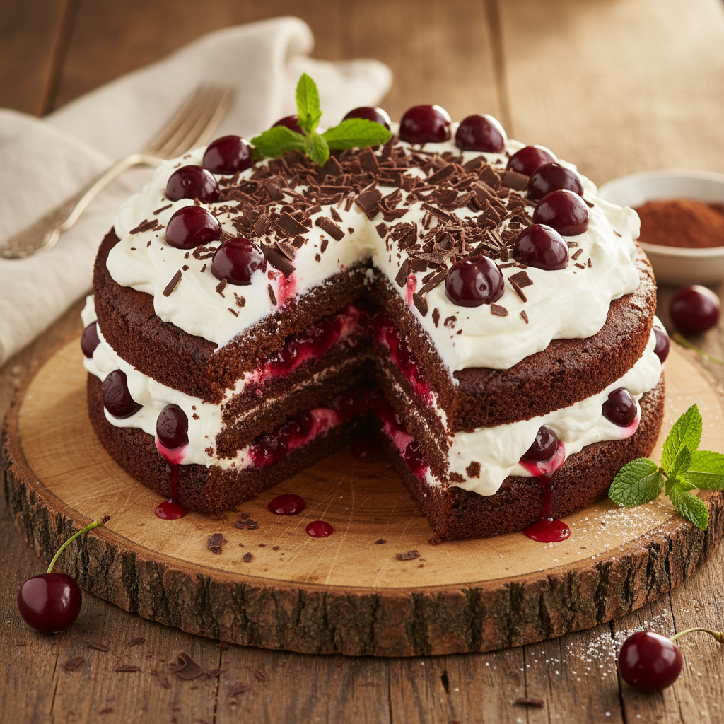 Schwarzwälder Kirschtorte (Black Forest Cherry Cake)