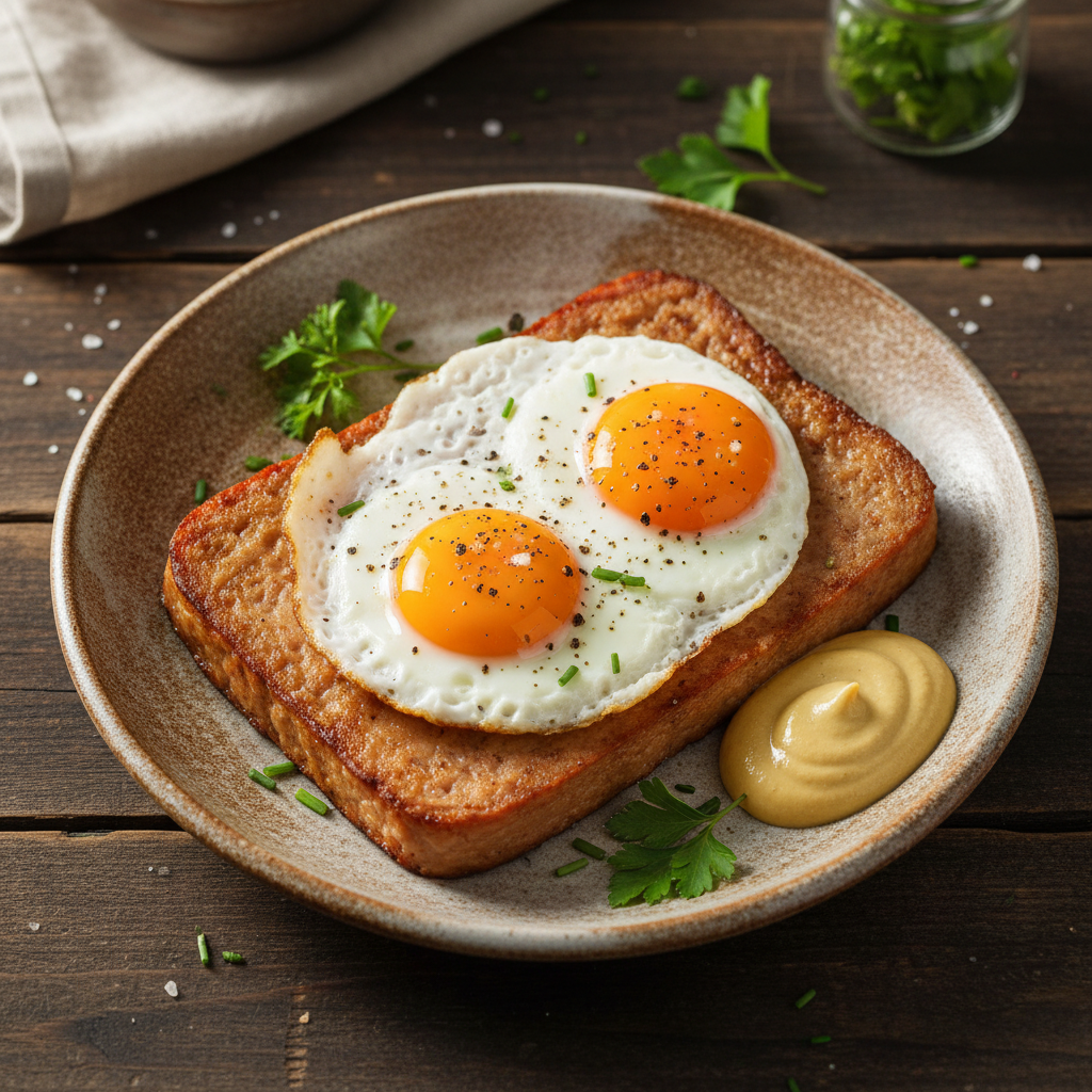 Leberkäse with Fried Egg