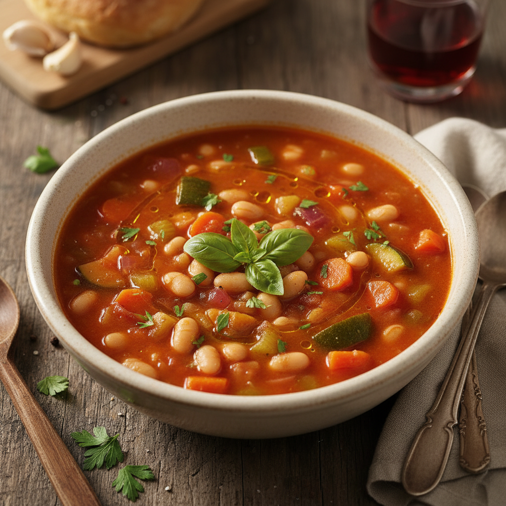 Minestrone (Italienische Gemüsesuppe)