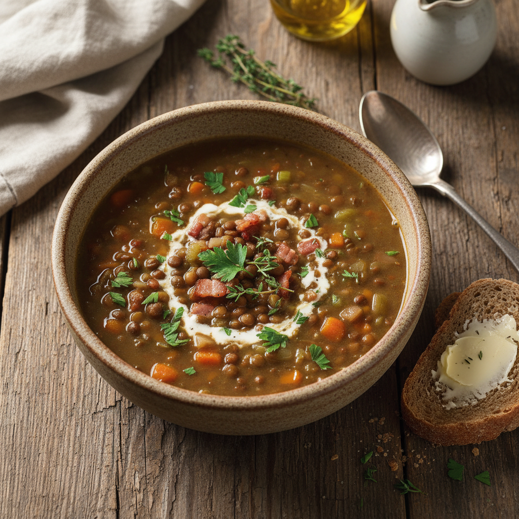 Deftige Linsensuppe (Hearty Lentil Soup)