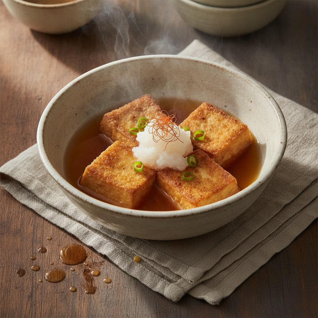 Deep Fried Tofu in Dashi Broth