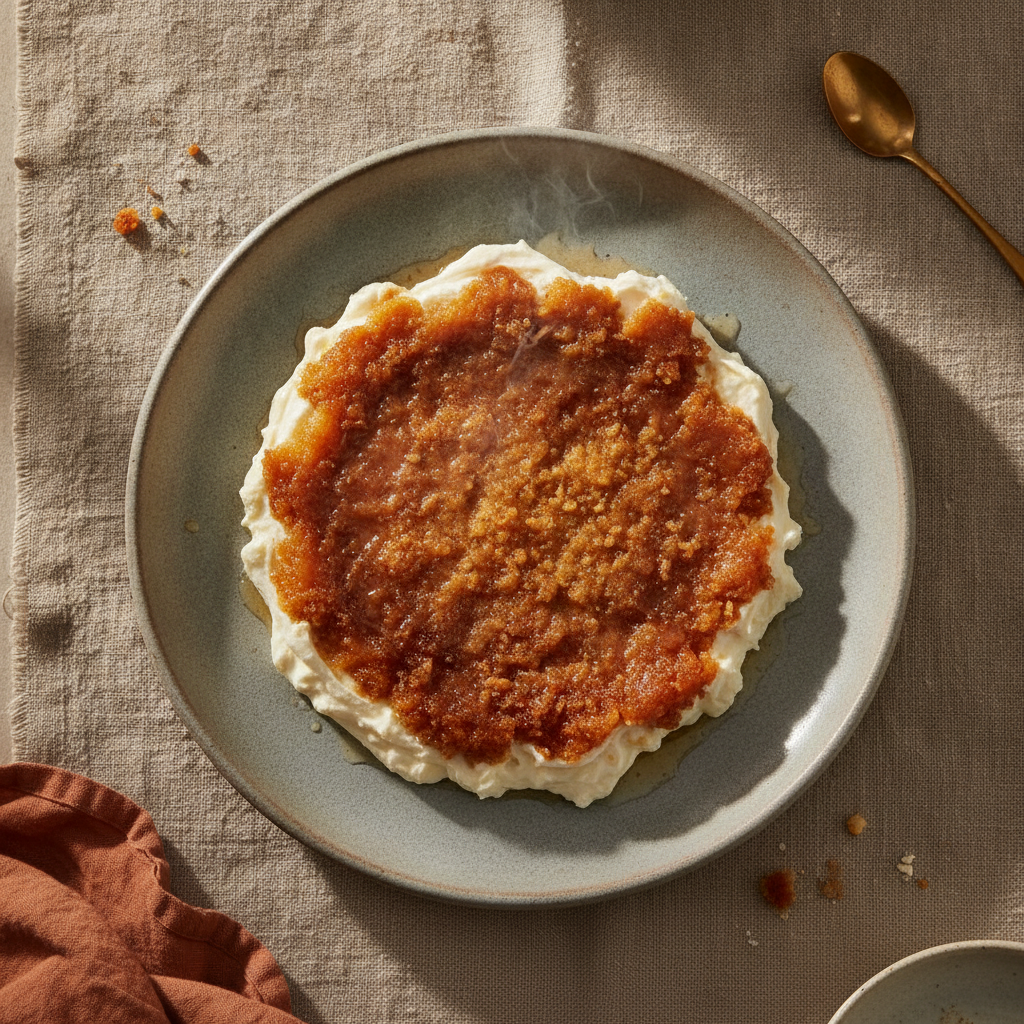 Aish el Saraya Lebanese Bread Pudding with Cream