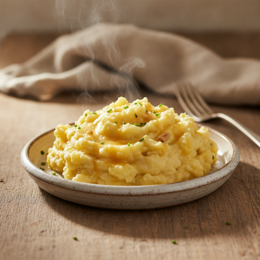 Creamy Cheesy Mashed Potatoes with Garlic