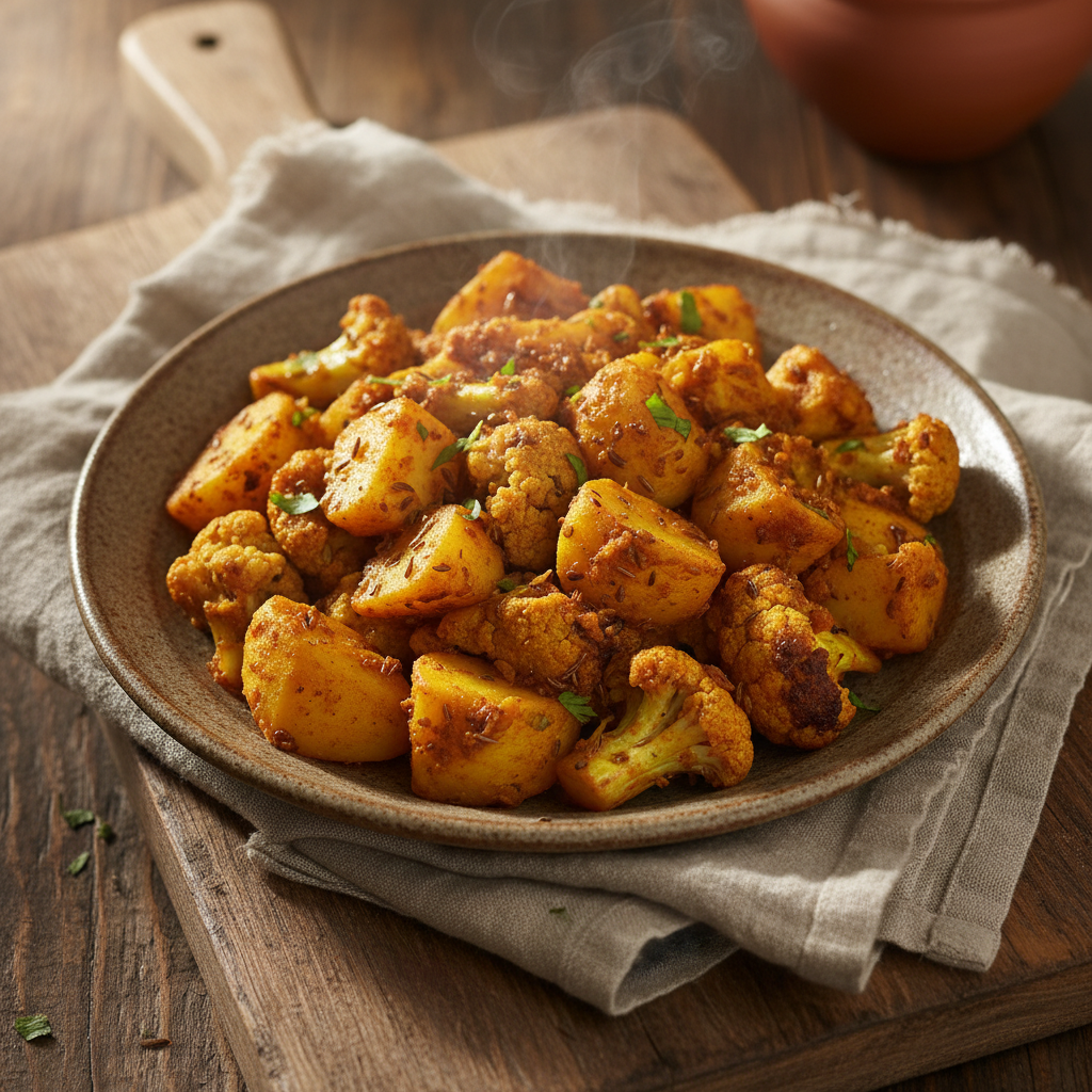Aloo Gobi: Potato and Cauliflower With Cumin and Turmeric