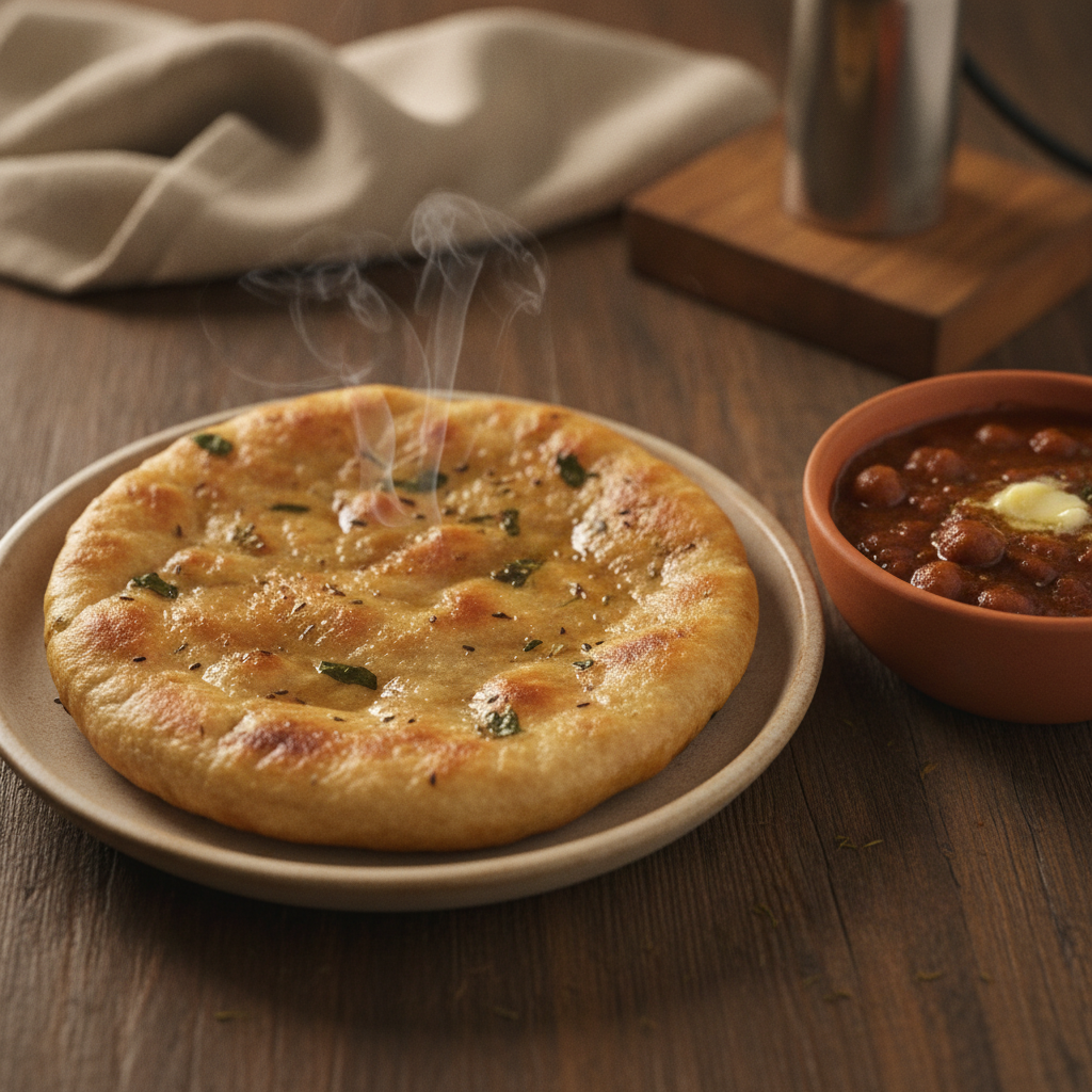 Amritsari Kulcha — Stuffed Flatbread with Proper Chole