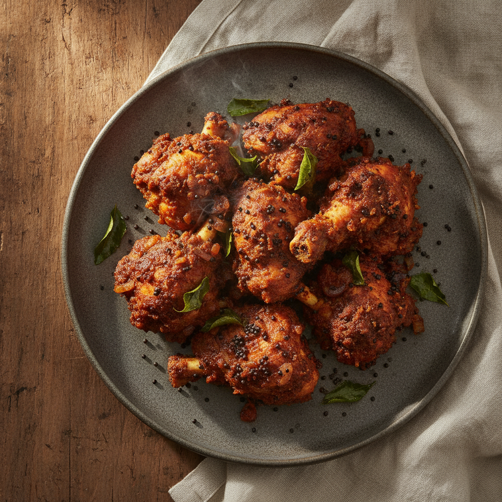 Andhra Kodi Vepudu — Guntur-Spiced Dry-Fried Chicken