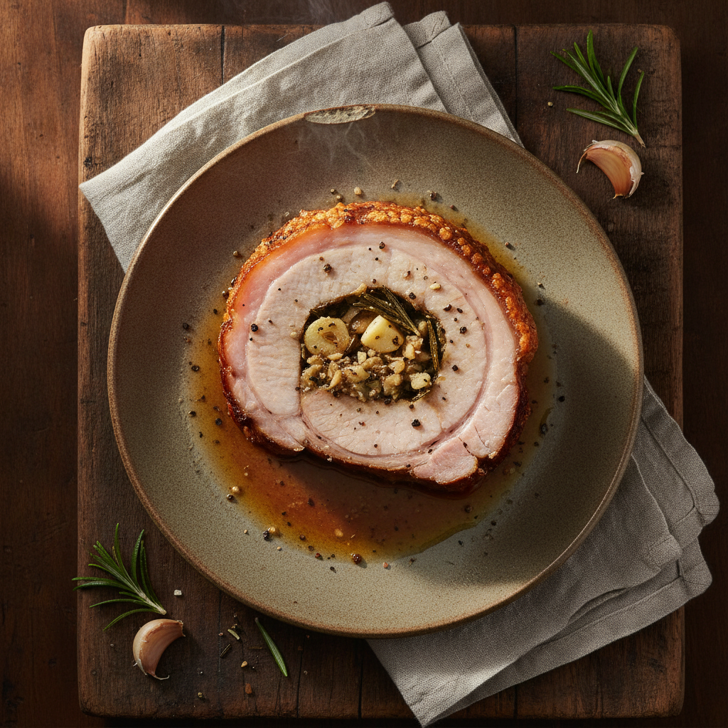 Arista di Maiale al Forno — Tuscan Herb-Stuffed Roast Pork Loin