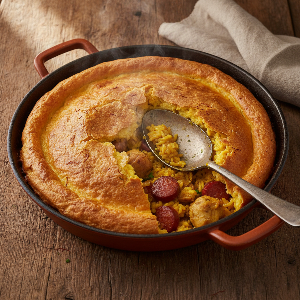 Arroz con Costra — Elche's Baked Rice with a Puffed Egg Crust