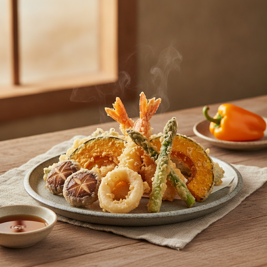 Crispy Assorted Seafood and Vegetable Tempura
