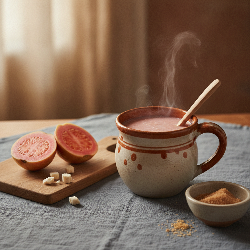 Atole de Guayaba: Warm, Sweet Guava and Masa Drink