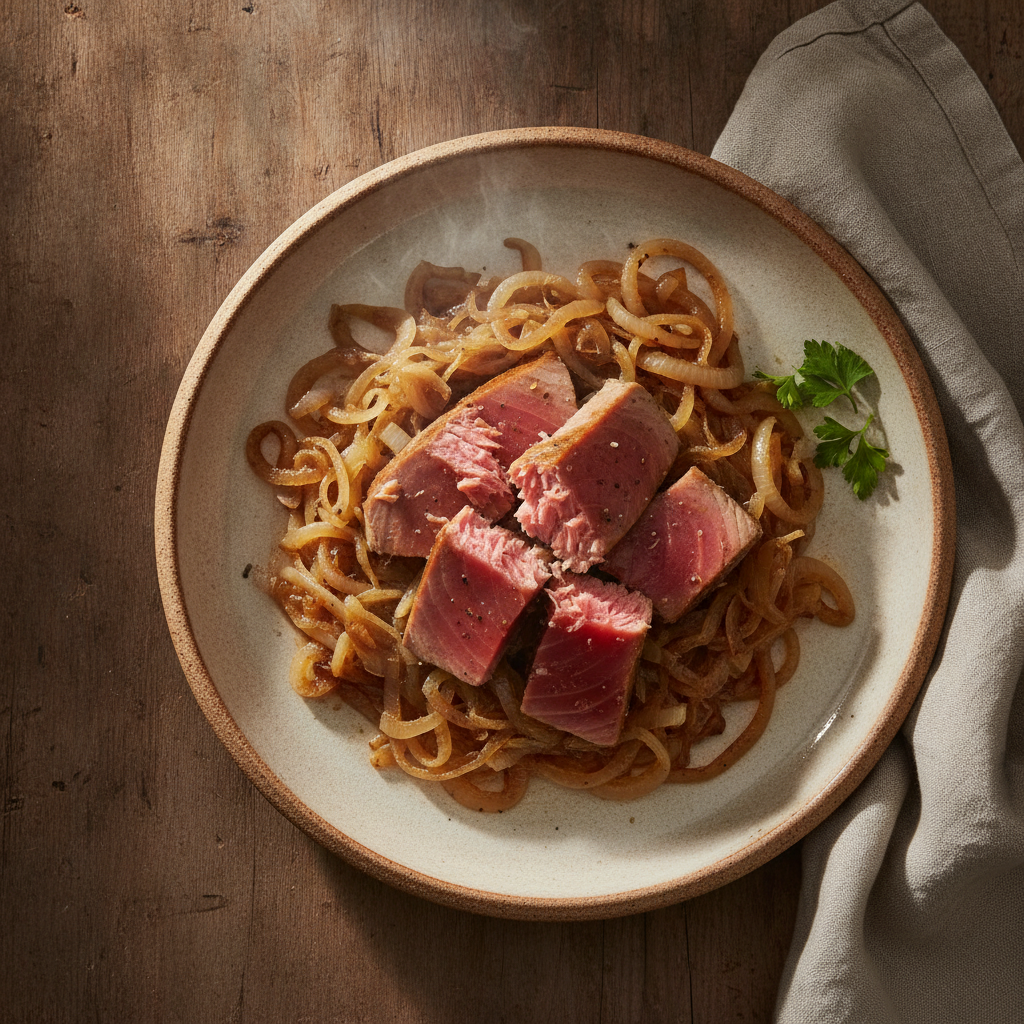Andalusian Tuna with Caramelized Onions