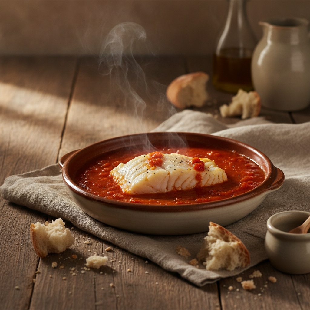 Cod in Rich Tomato Sauce