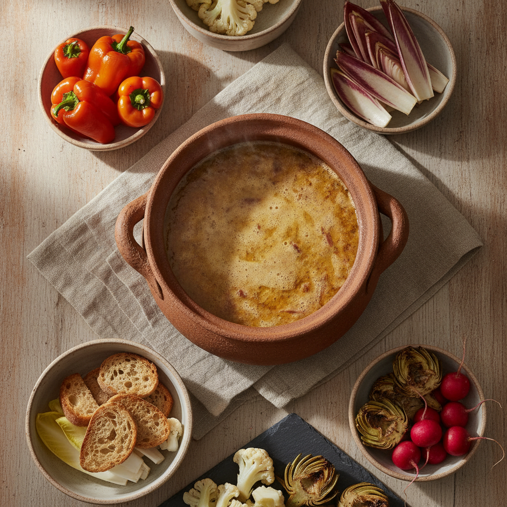 Bagna Càuda — The Warm Anchovy-Garlic Dip That Is the Whole Meal