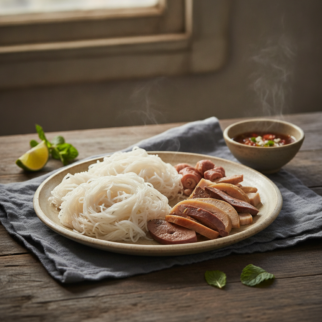 Fine Vermicelli with Steamed Pig Offal