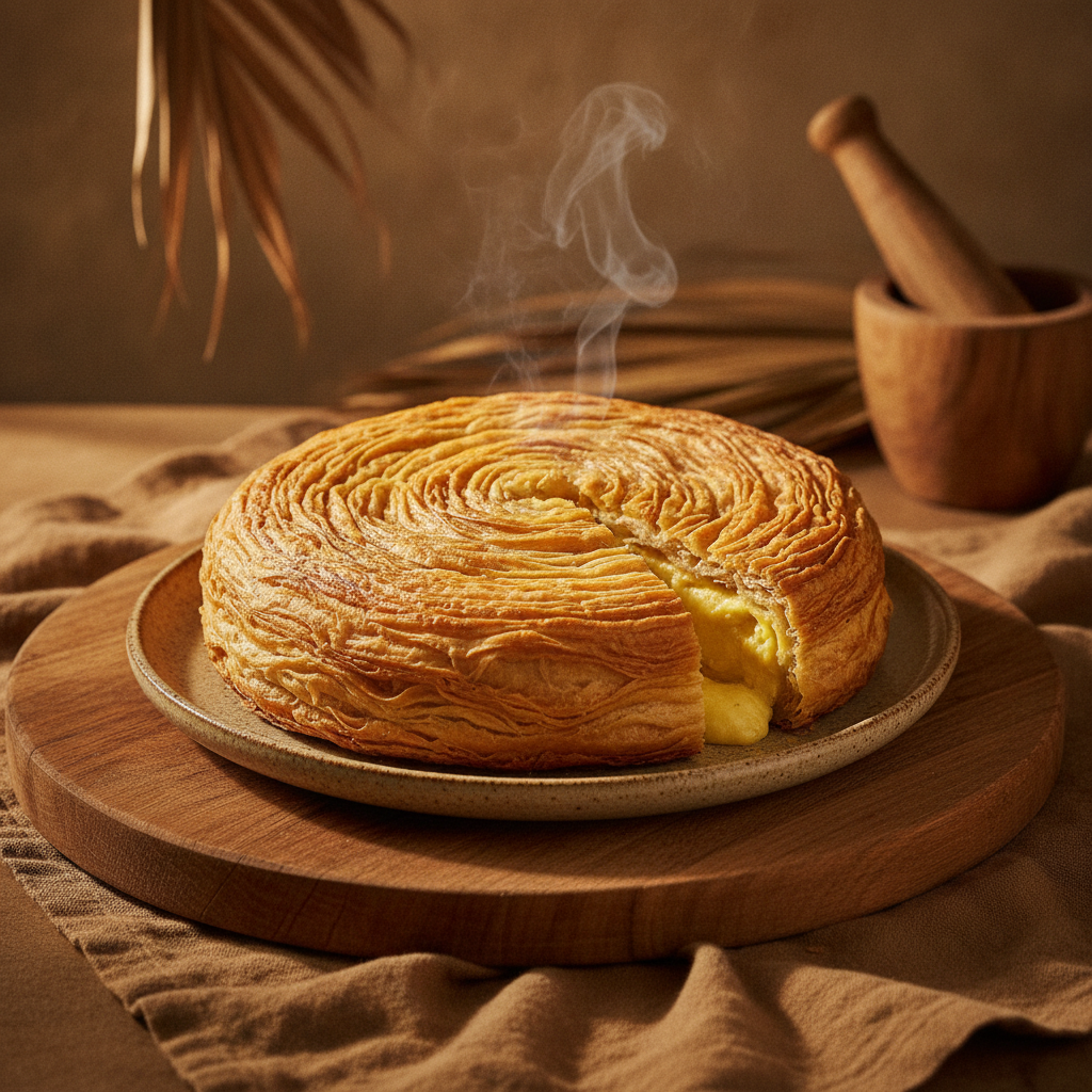 Flaky Pastry Durian Cake, a Southern Specialty
