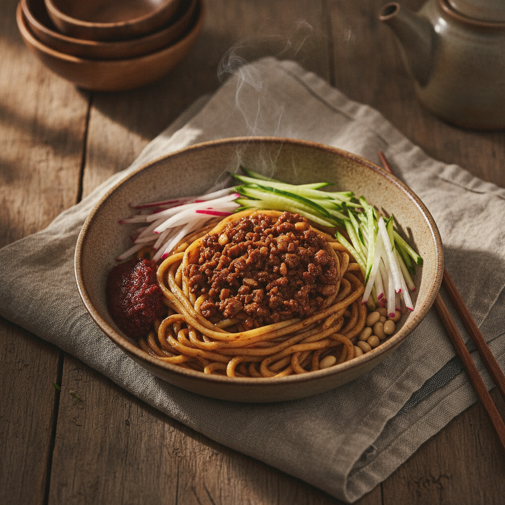 Beijing Fried Sauce Noodles with Pork