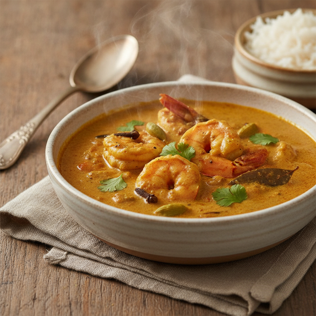 Bengali Chingri Malai Curry (Prawns in Coconut Milk)