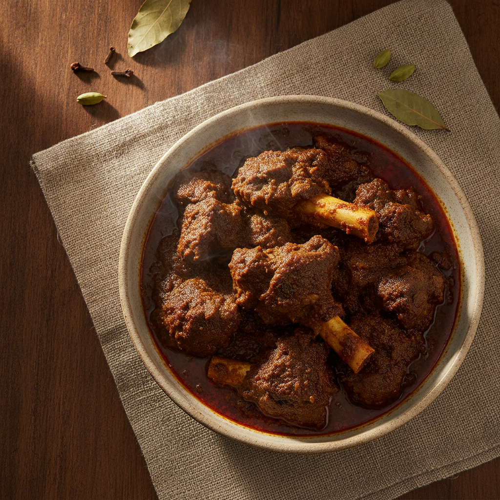 Kosha Mangsho — Bengali Slow-Cooked Mutton That Takes Its Time