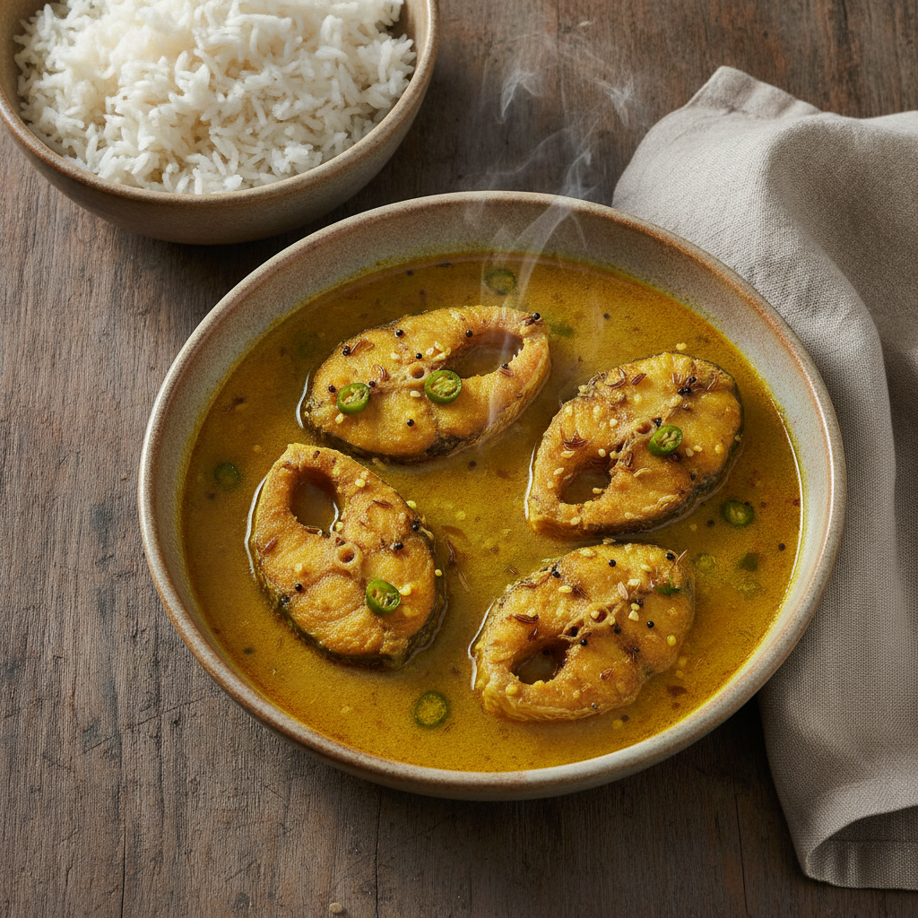 Bengali Macher Jhol: Everyday Fish Curry in a Thin Turmeric Broth