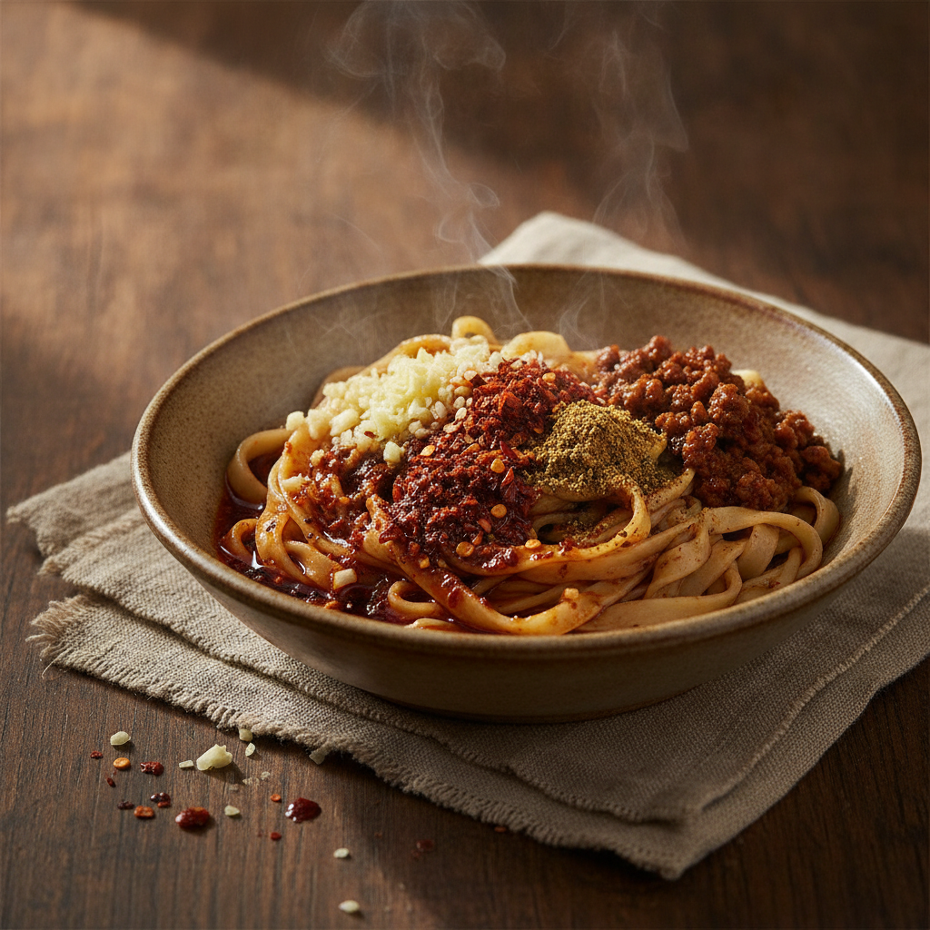 Biang Biang Mian: Xi'an Hand-Pulled Belt Noodles with Chili Oil