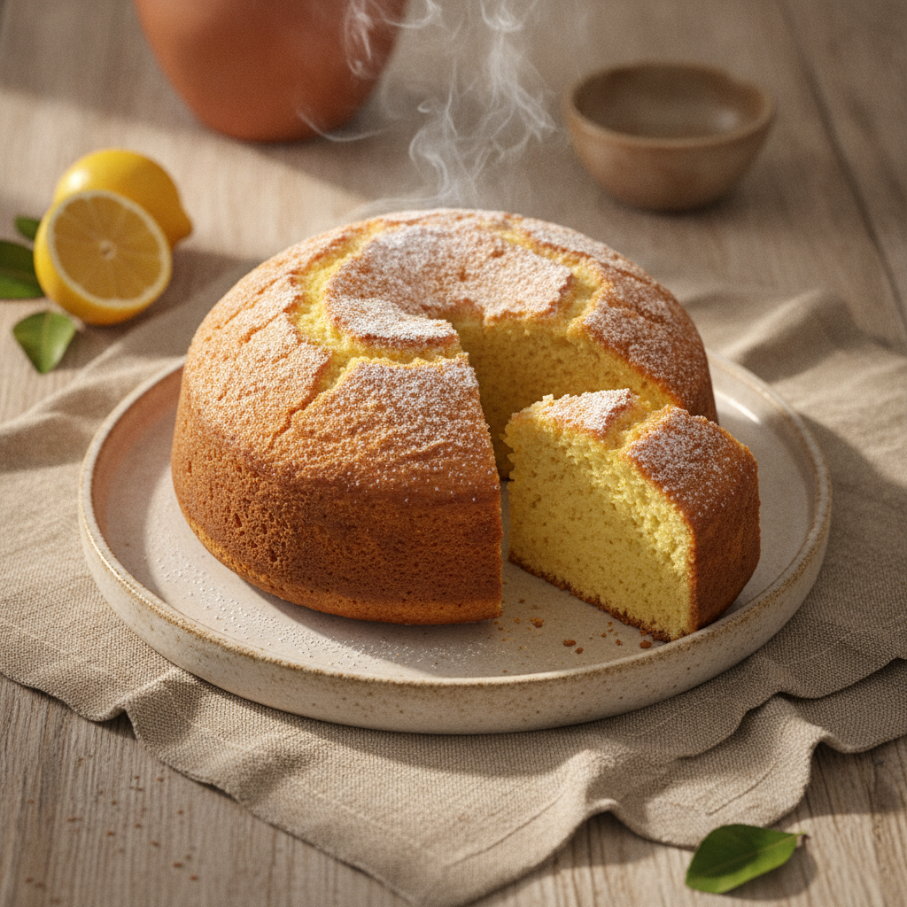 Traditional Spanish Lemon Sponge Cake