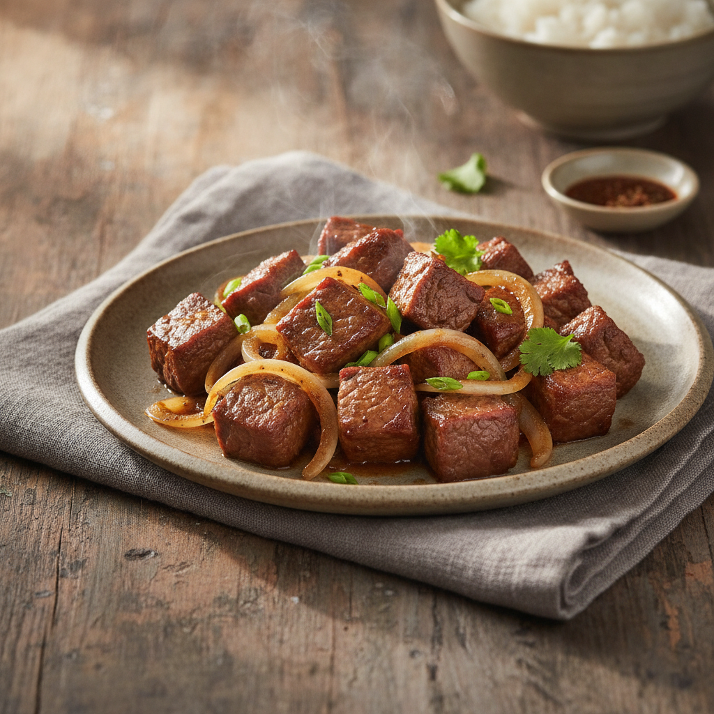 Vietnamese Shaking Cubed Beef Stir-fry