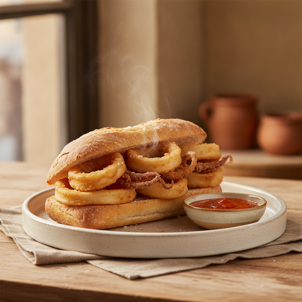 Crispy Fried Calamari Sandwich from Madrid