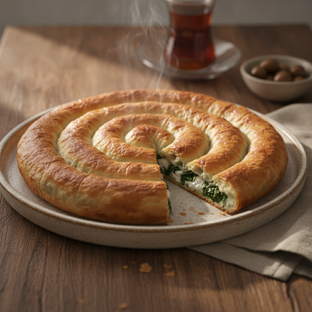 Börek: Savory Layered Cheese and Spinach Pastry