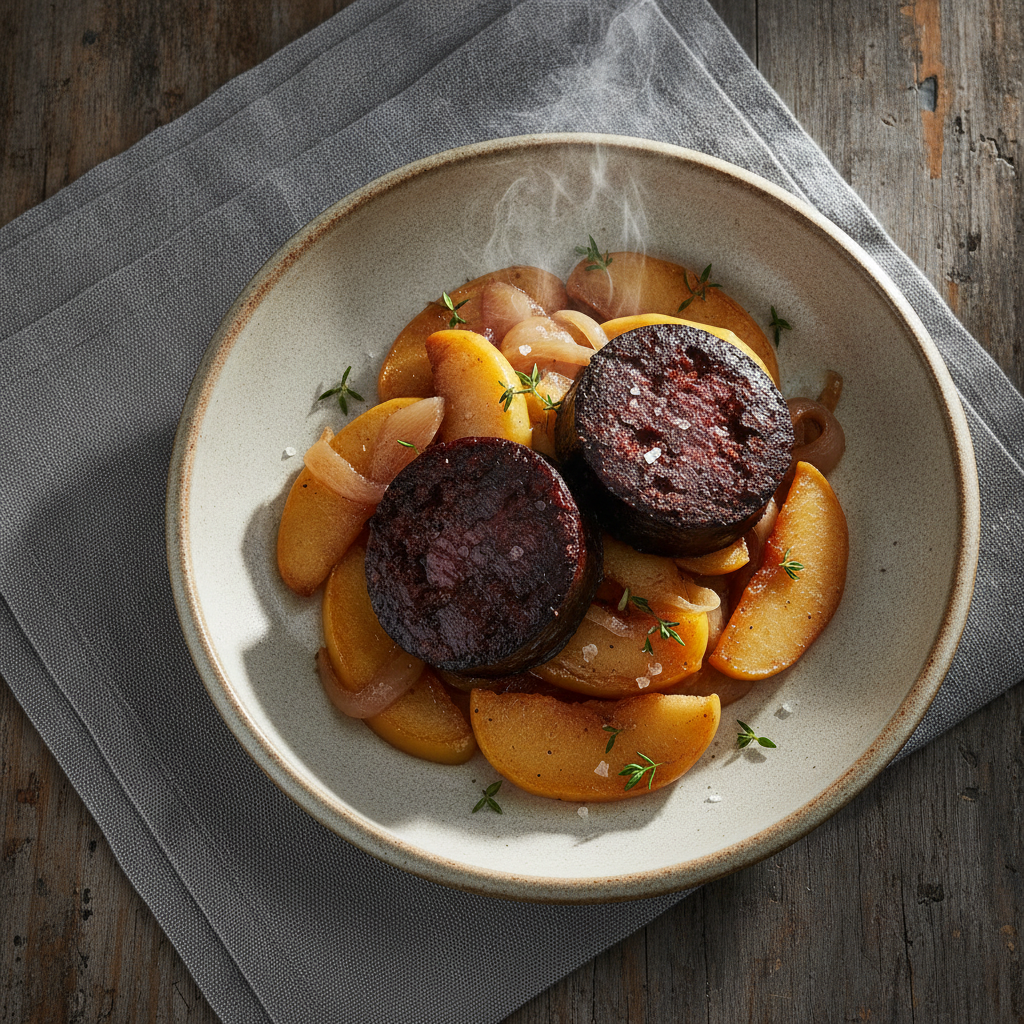 Classic Black Pudding with Apples