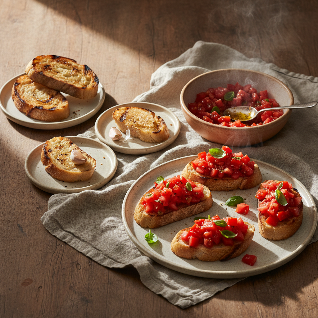 Bruschetta al Pomodoro — Grilled Bread, the Right Tomato