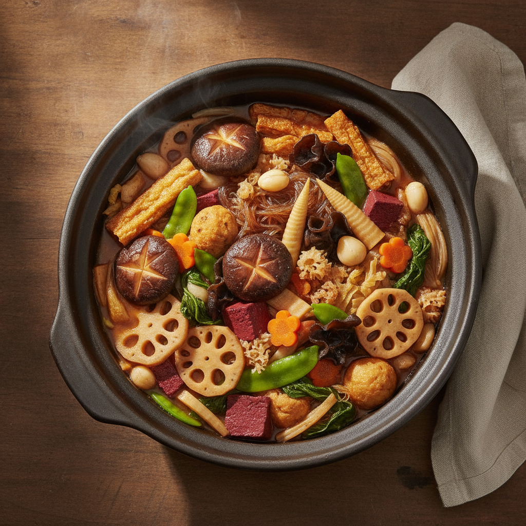 Buddha's Delight (Lo Han Jai 羅漢齋): Vegetarian Lunar New Year Clay Pot