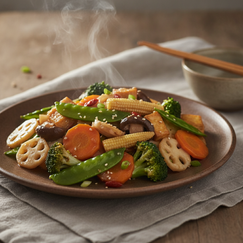 Buddha's Delight Mixed Vegetables Vegetarian Stir-fry