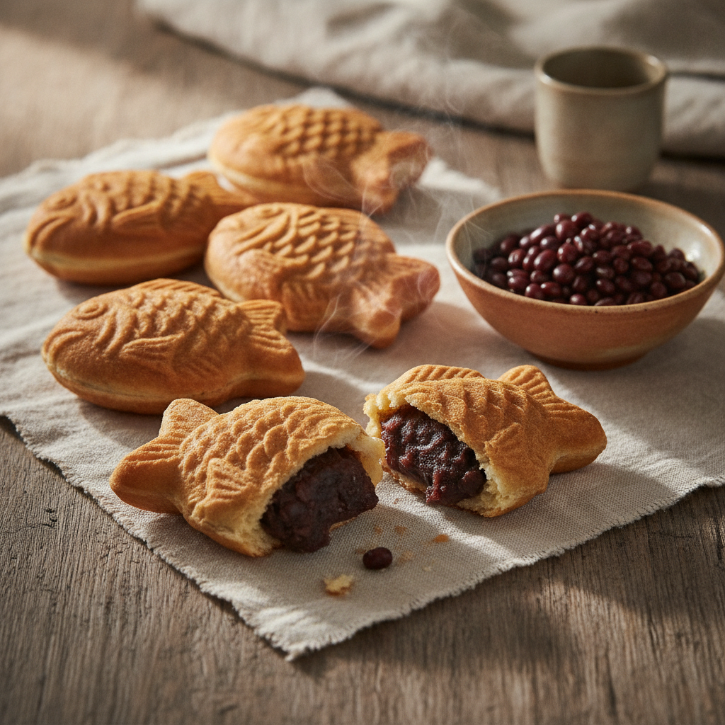 Sweet Red Bean Paste Filled Fish Pastry