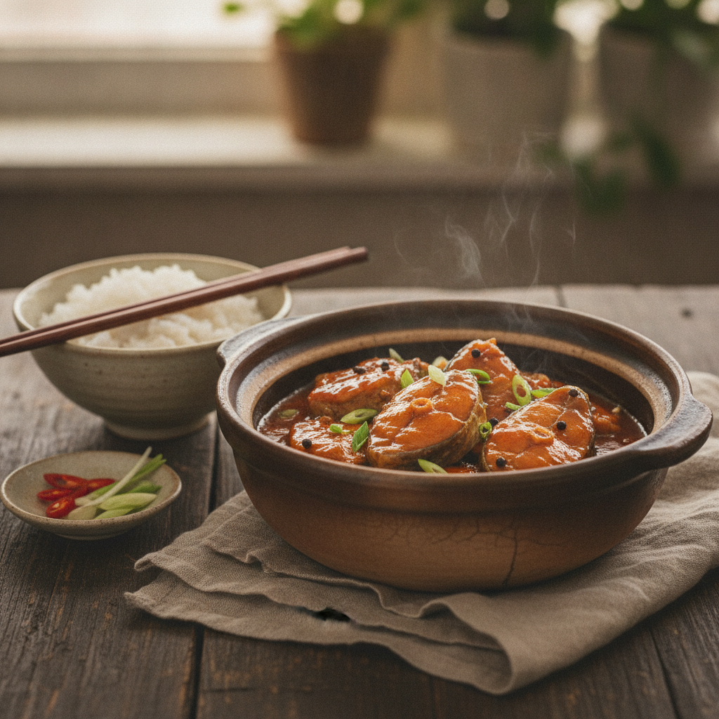 Traditional Caramelized Catfish in Clay Pot