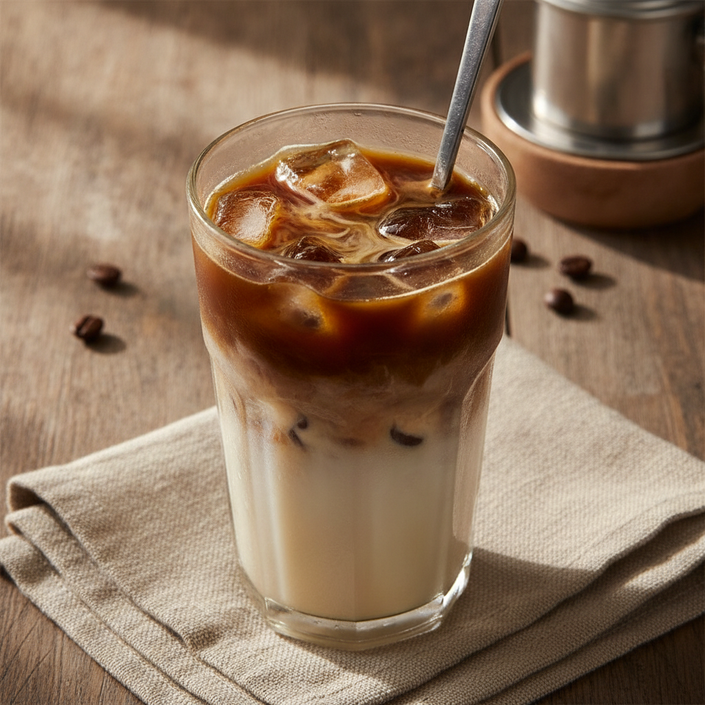 Iconic Vietnamese Iced Coffee with Sweet Condensed Milk