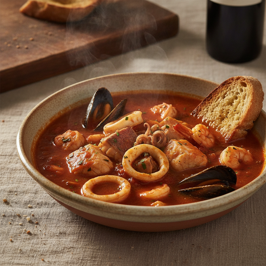 Cacciucco Livornese — Tuscany's Fiery Five-Fish Stew