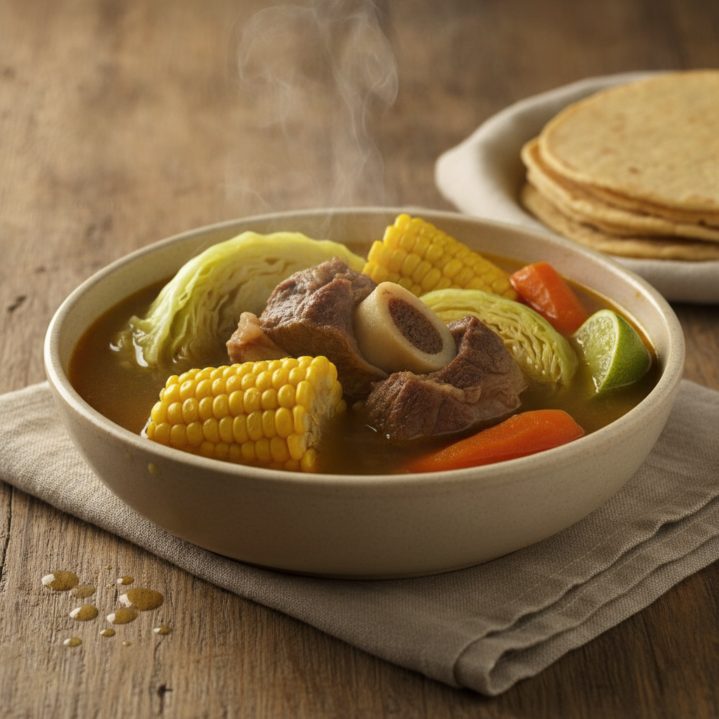 Caldo de Res: Bone-In Beef, Corn, Cabbage, and a Clear, Rich Broth